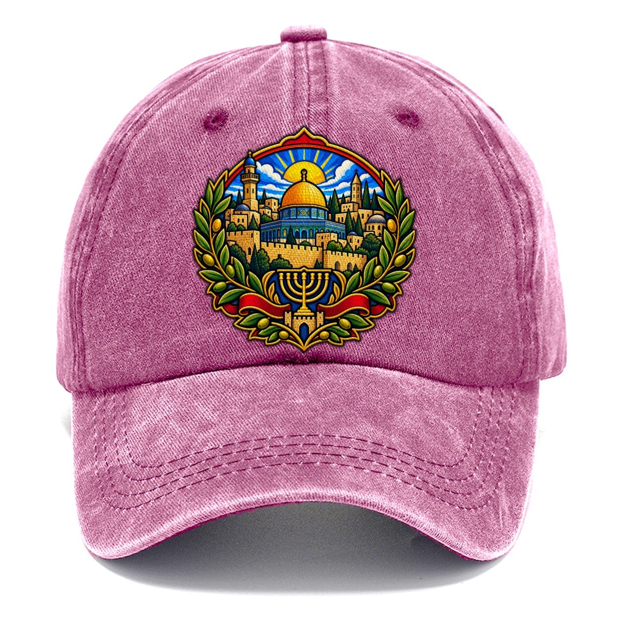Golden Dome Skyline Jerusalem Classic Cap – Dusty Rose