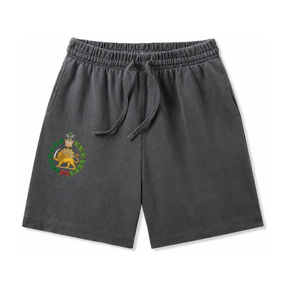 Iran Lion Washed Shorts – Dark Gray