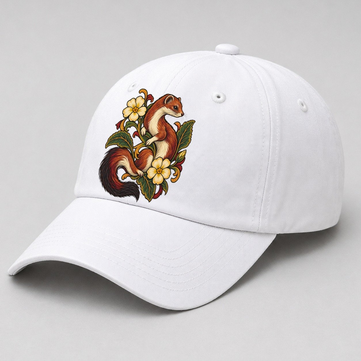 White — angle view
