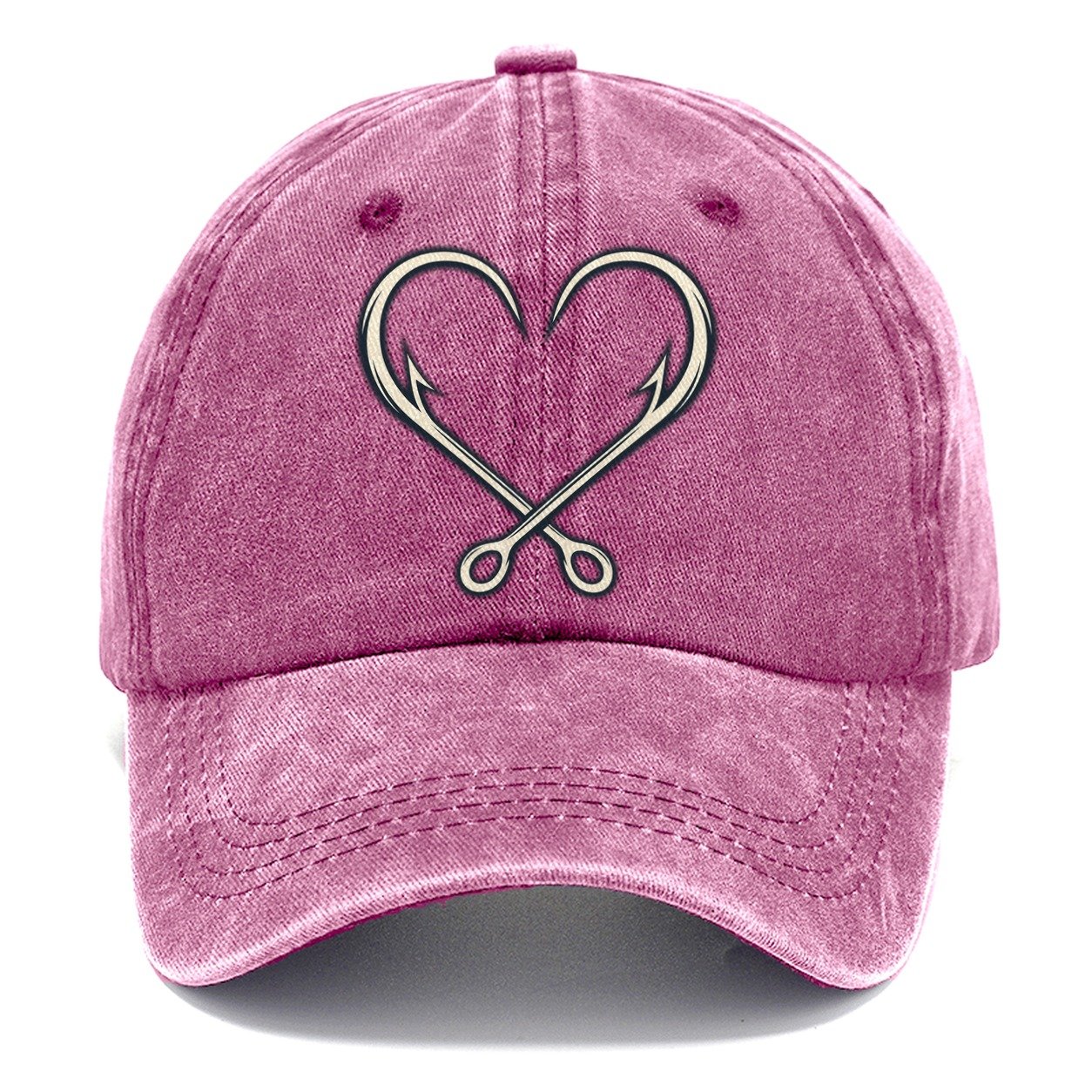 Hook Heart Fishing Elegant Classic Cap – Dusty Rose
