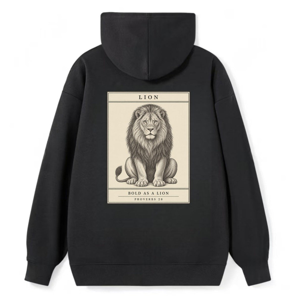 Lion Specimen Plate Creature Canticle Classic Pullover Hoodie – Black