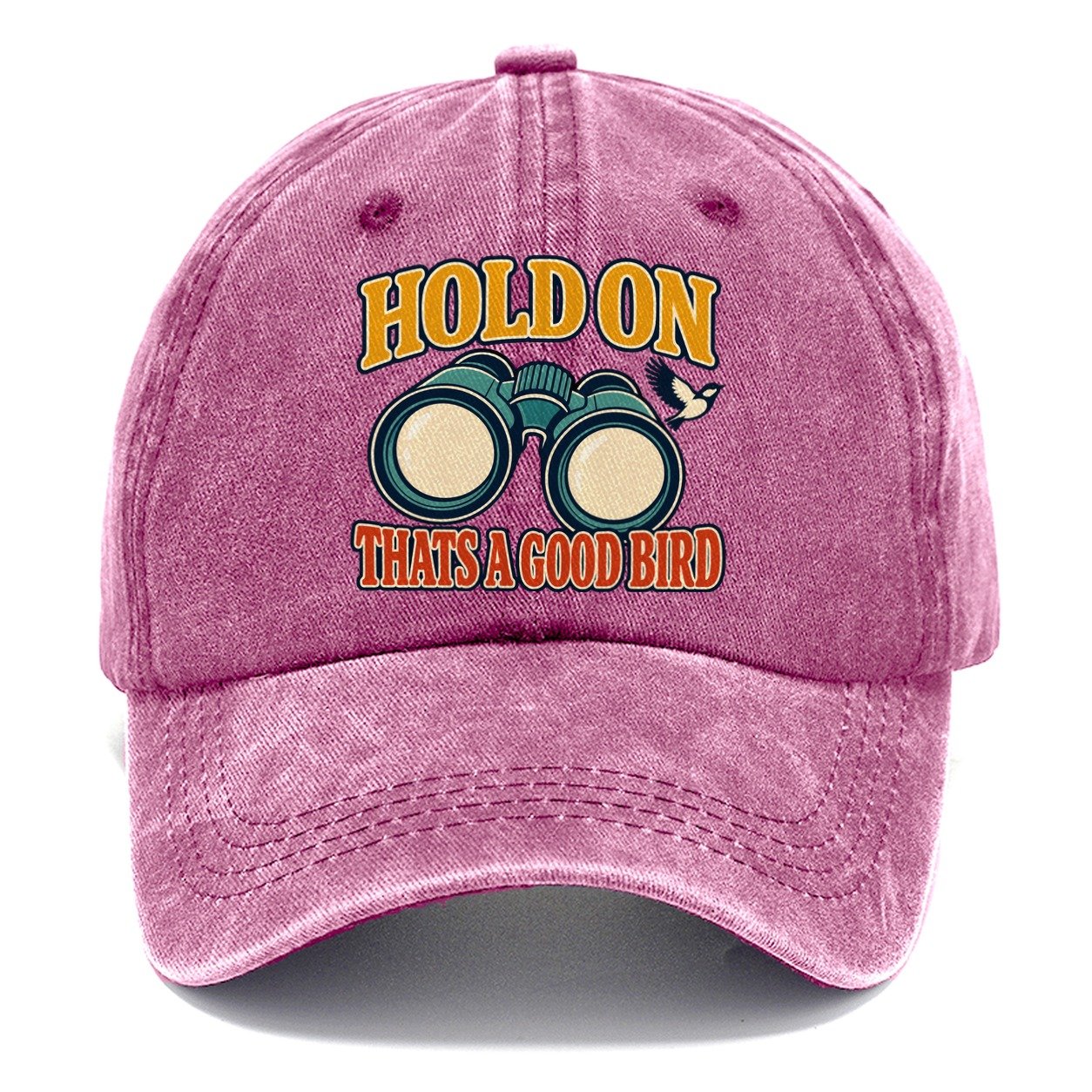 Hold On Thats A Good Bird Birdwatching Classic Cap – Dusty Rose