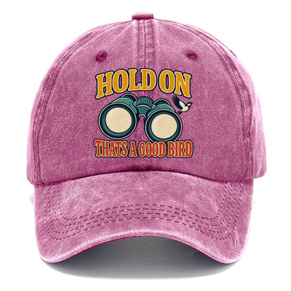 Hold On Thats A Good Bird Birdwatching Classic Cap – Dusty Rose
