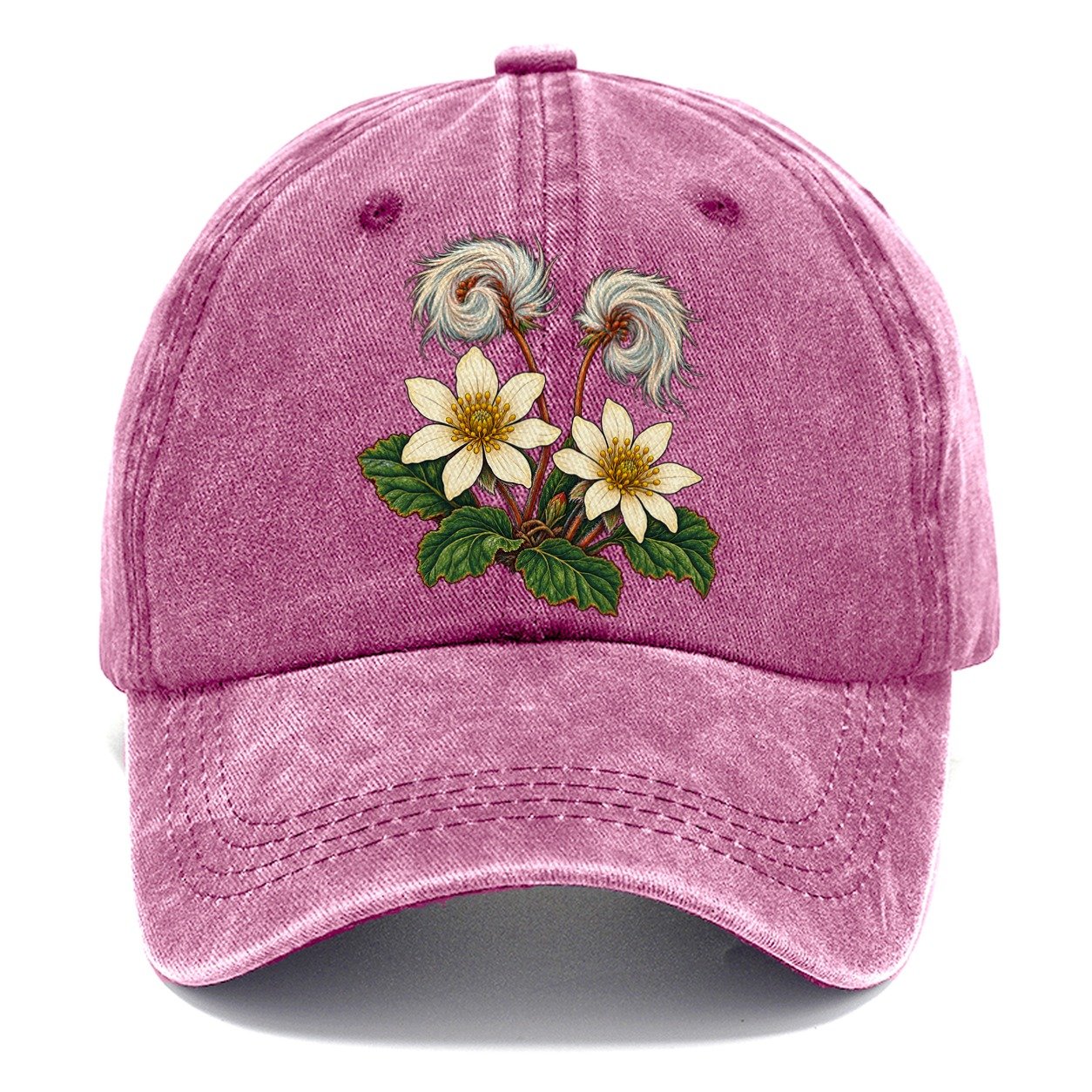 Northwest Territories Mountain Avens Canada Cultural Icons Classic Cap – Dusty Rose