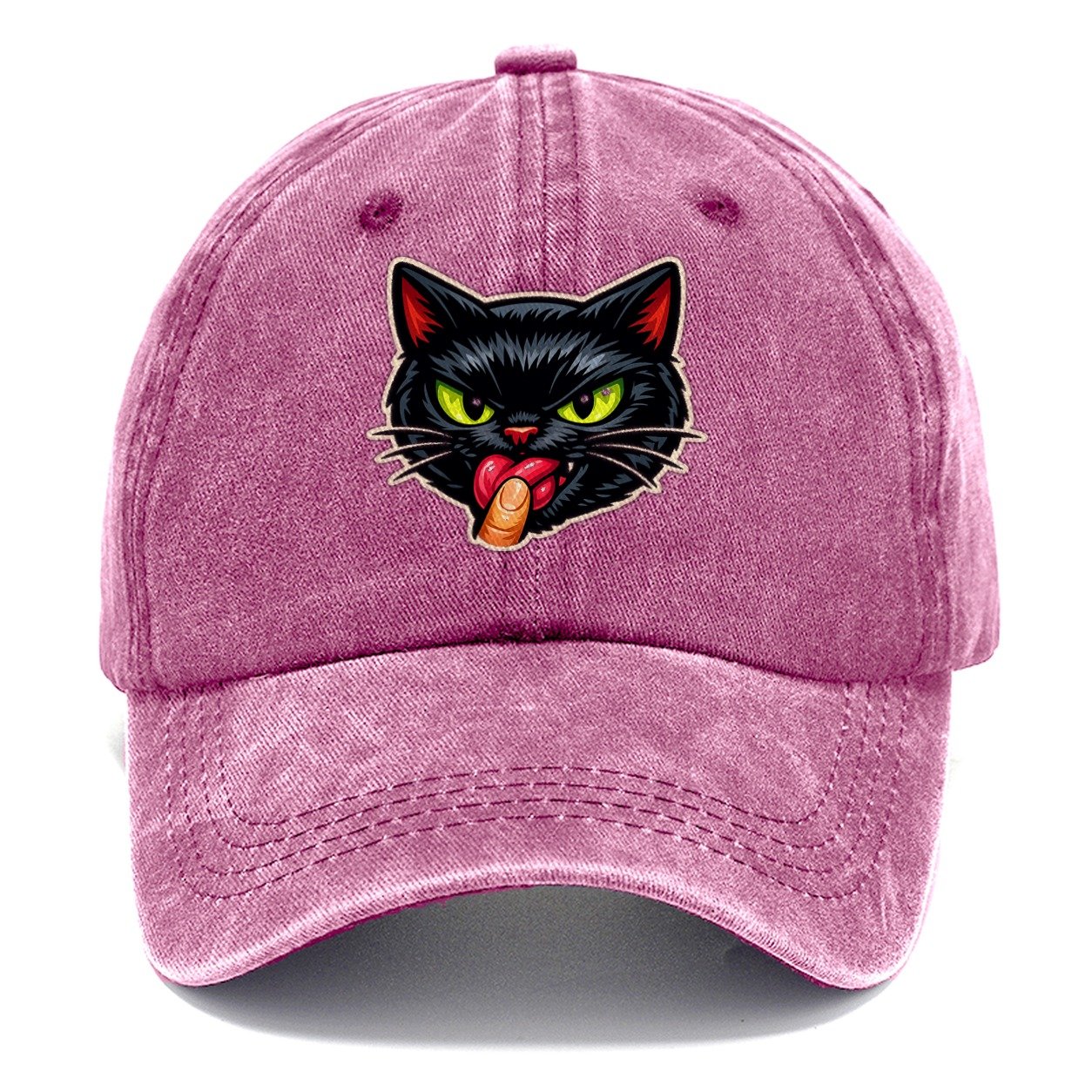 Finger Lickin Cat Classic Cap – Dusty Rose