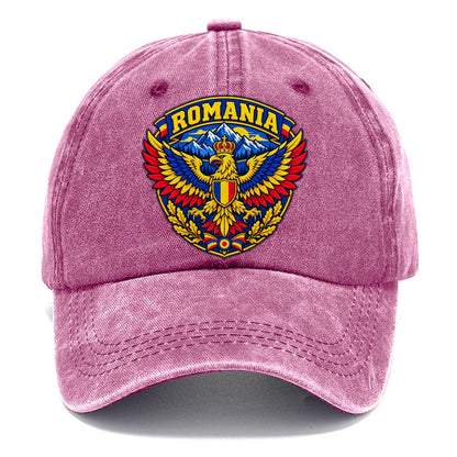 Romania Retro Badge Country Logos Classic Cap – Dusty Rose