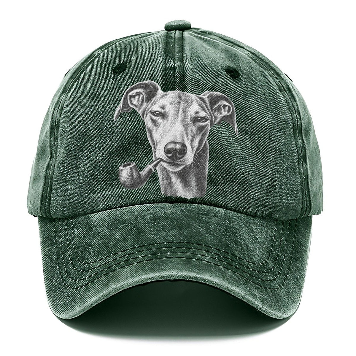 Greyhound A Classic Tobacco Pipe Smoking Dogs Smoking Dogs Portraits Classic Cap – Forest Mist