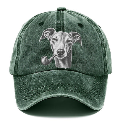 Greyhound A Classic Tobacco Pipe Smoking Dogs Smoking Dogs Portraits Classic Cap – Forest Mist