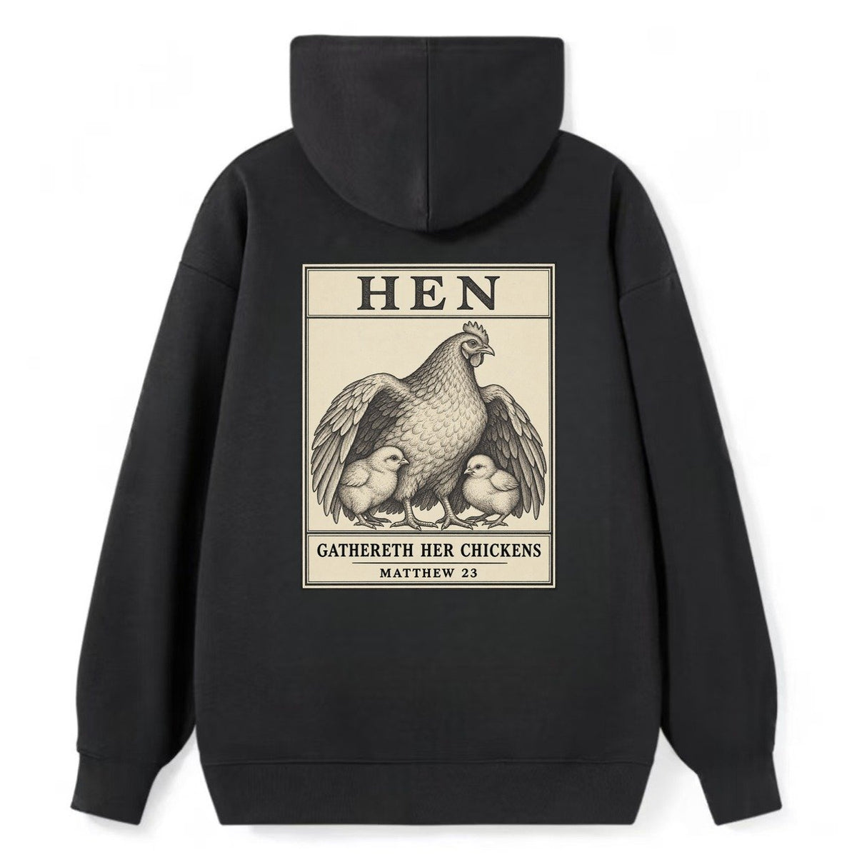 Hen Specimen Plate Creature Canticle Classic Pullover Hoodie – Black
