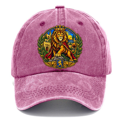 Lion Of Judah Heraldic Jerusalem Classic Cap – Dusty Rose