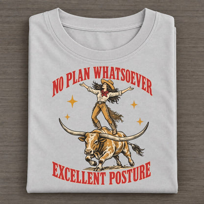 Excellent Posture Unhinged Affirmations Classic T-shirt – Grey