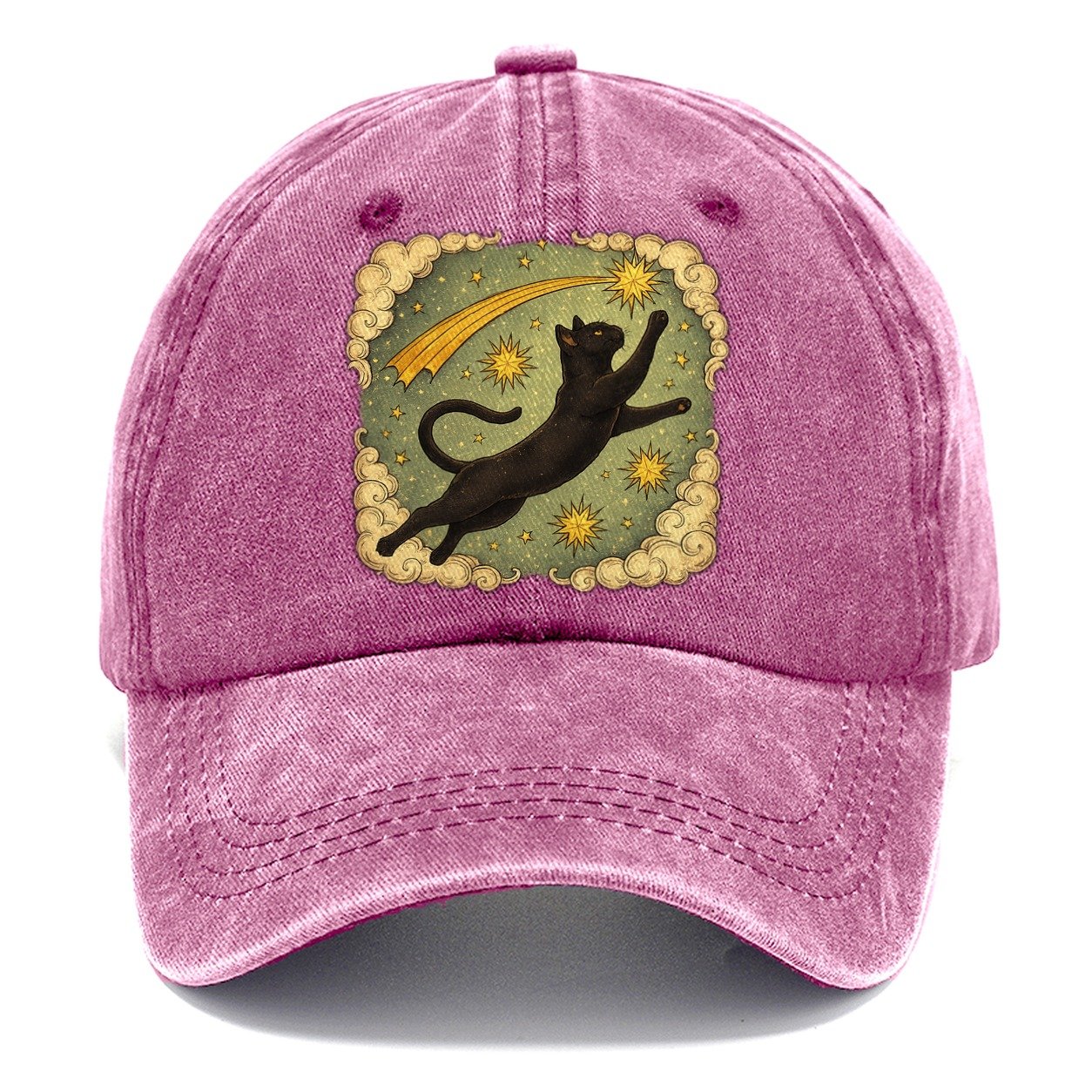Celestial Black Cat Classic Cap – Dusty Rose