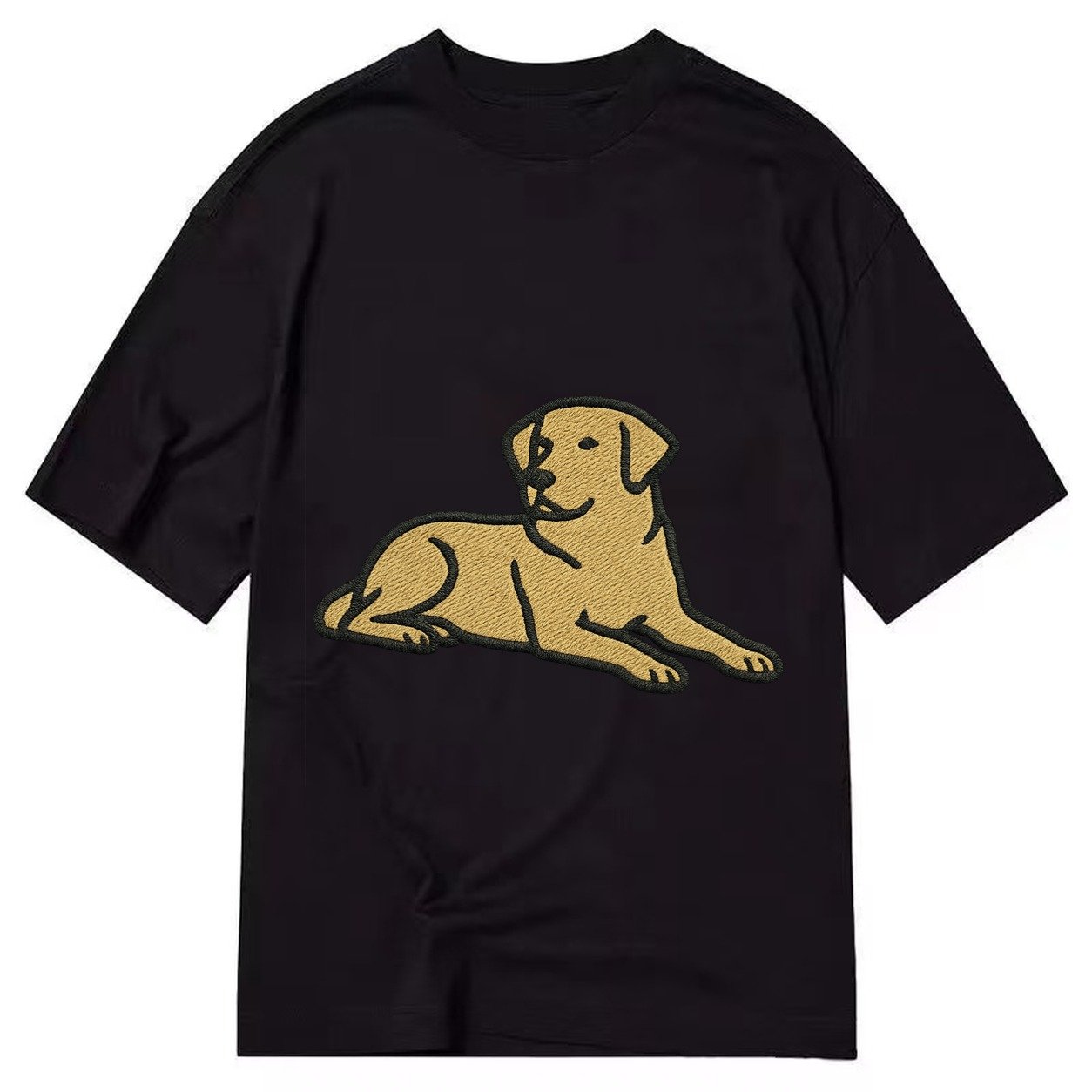 Labrador Retriever Yellow Lab Relaxed Lying Down With Head U Classic T-shirt – Black