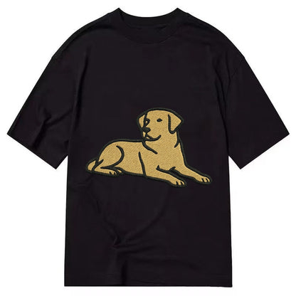 Labrador Retriever Yellow Lab Relaxed Lying Down With Head U Classic T-shirt – Black