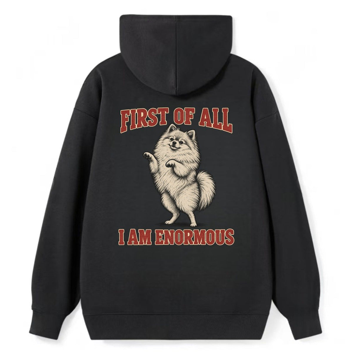 Pomeranian Dog Declarations Classic Pullover Hoodie – Black