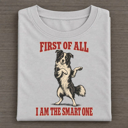 Border Collie Dog Declarations Classic T-shirt – Grey