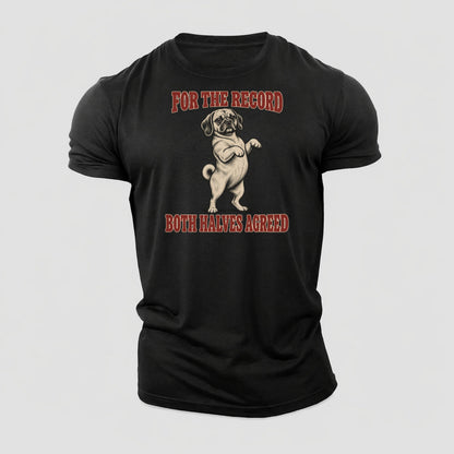 Puggle Dog Declarations Cotton T-Shirt – Black