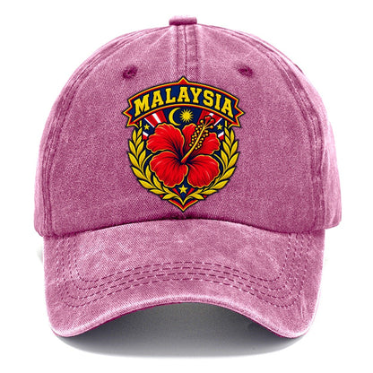 Malaysia Retro Badge Country Logos Classic Cap – Dusty Rose