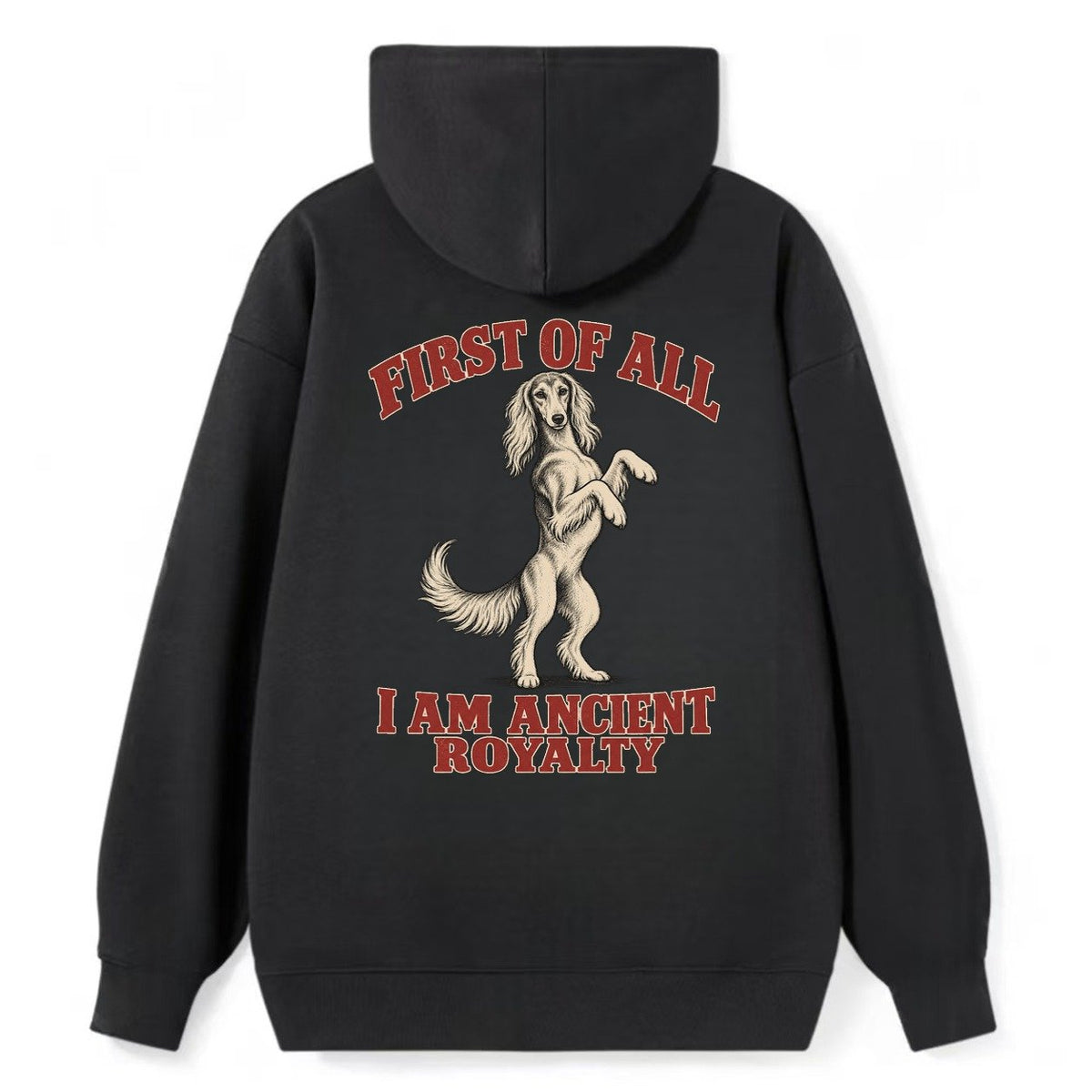Saluki Dog Declarations Classic Pullover Hoodie – Black