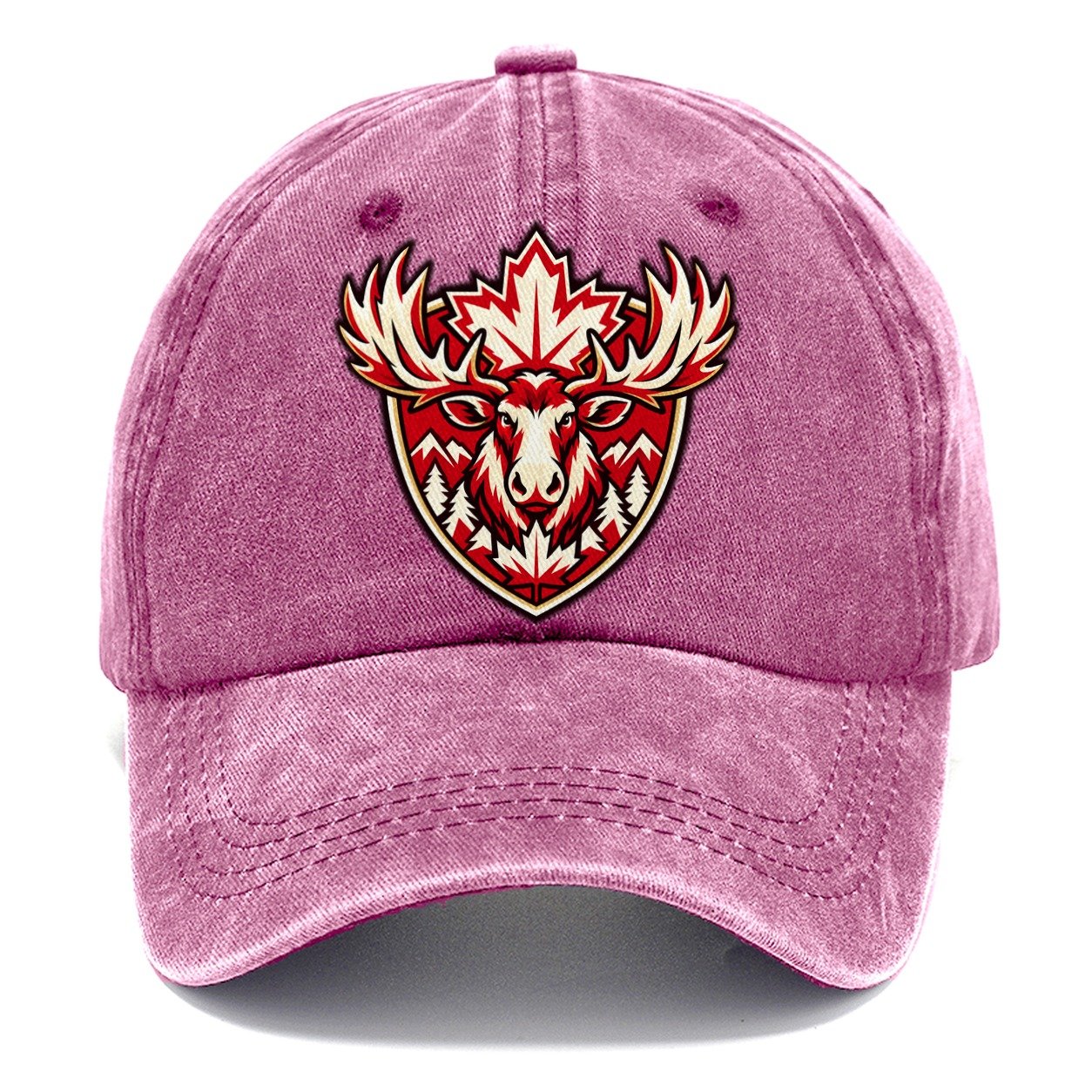 Canada Minimal Emblem Country Logos Classic Cap – Dusty Rose