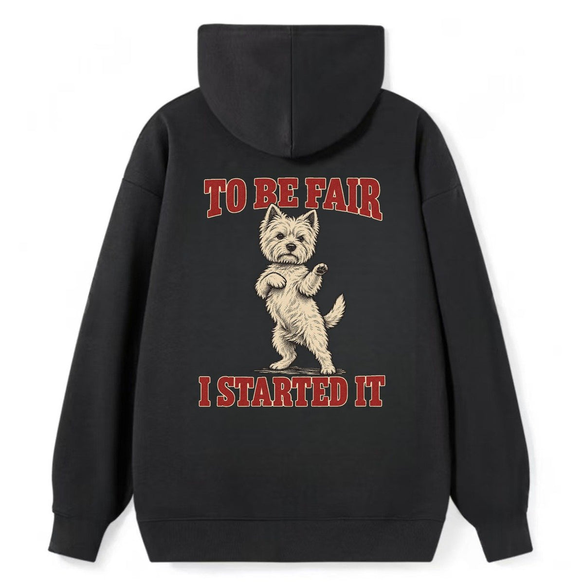 West Highland White Terrier Dog Declarations Classic Pullover Hoodie – Black