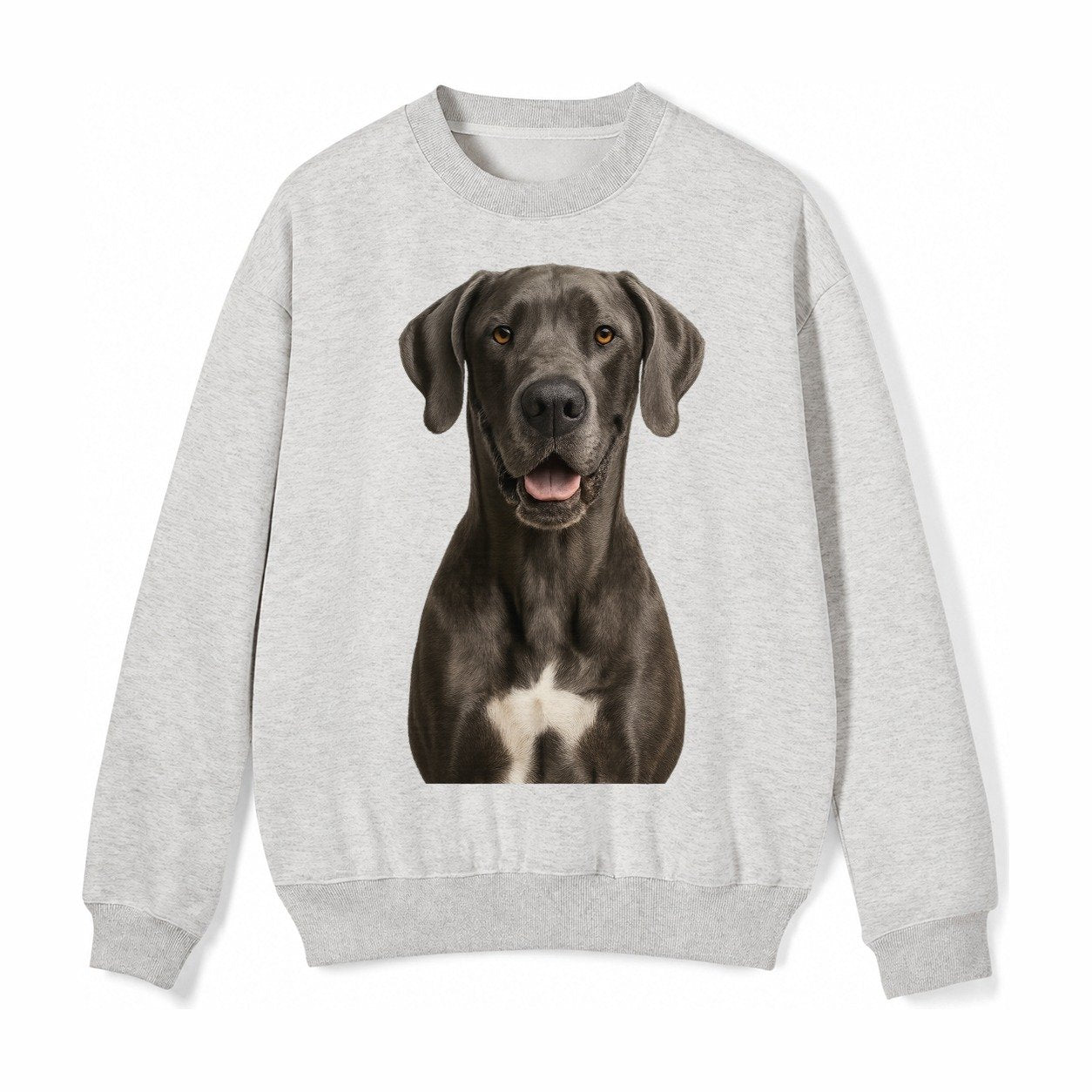 Great Dane Gentle Giant Noble Heart Fleece Sweatshirt – Light Gray