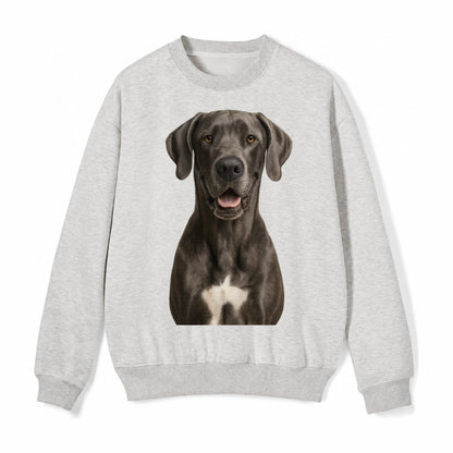 Great Dane Gentle Giant Noble Heart Fleece Sweatshirt – Light Gray