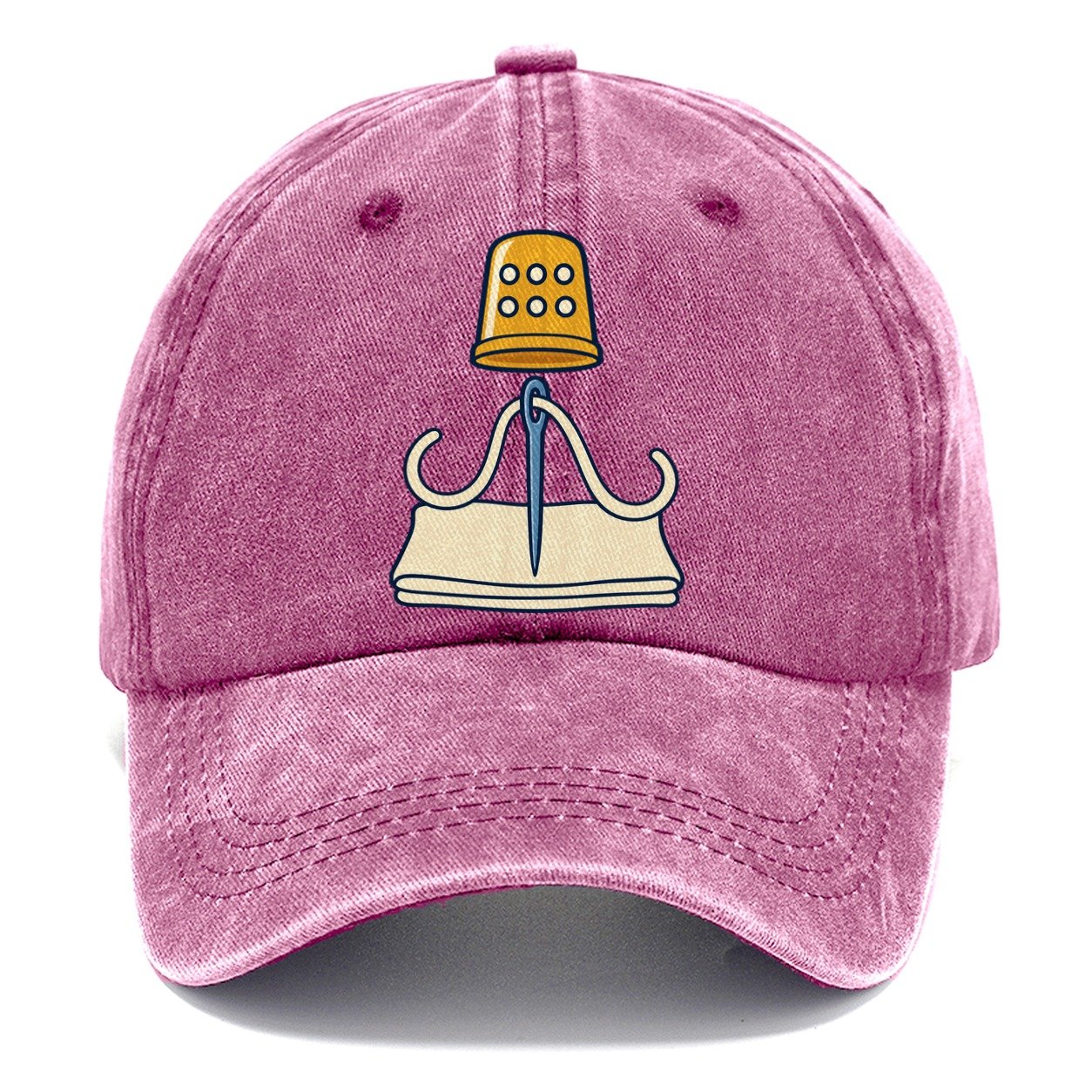 Needle And Thimble Sewing And Quilting Classic Cap – Dusty Rose