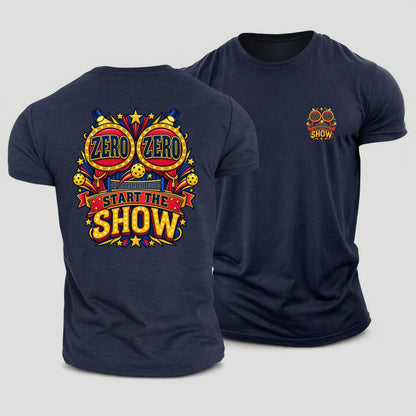 Zero Zero Start The Show Pickleball Life Cotton T-Shirt – Navy