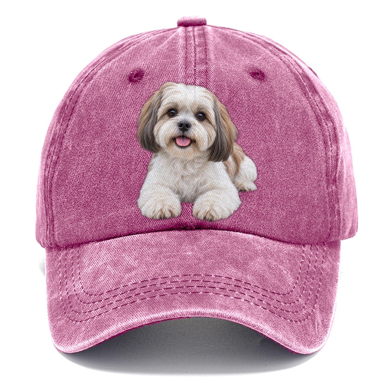 Shih Tzu Lying Down Top Breeds Classic Cap – Dusty Rose