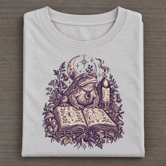 Toad On The Spellbook Midnight Haunt Classic T-shirt – Grey