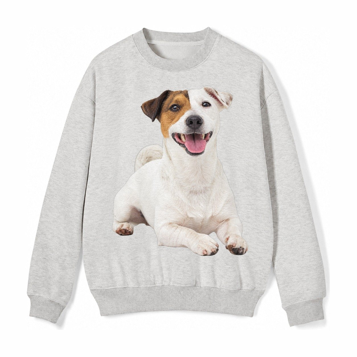 Jack Russell Terrier Dog Fleece Sweatshirt – Light Gray