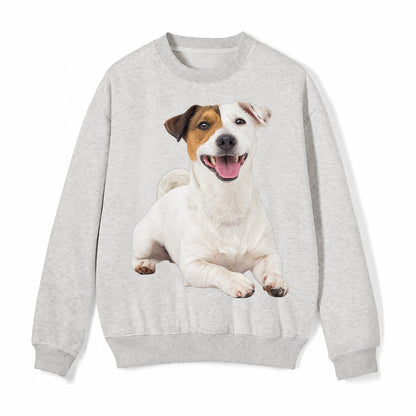 Jack Russell Terrier Dog Fleece Sweatshirt – Light Gray