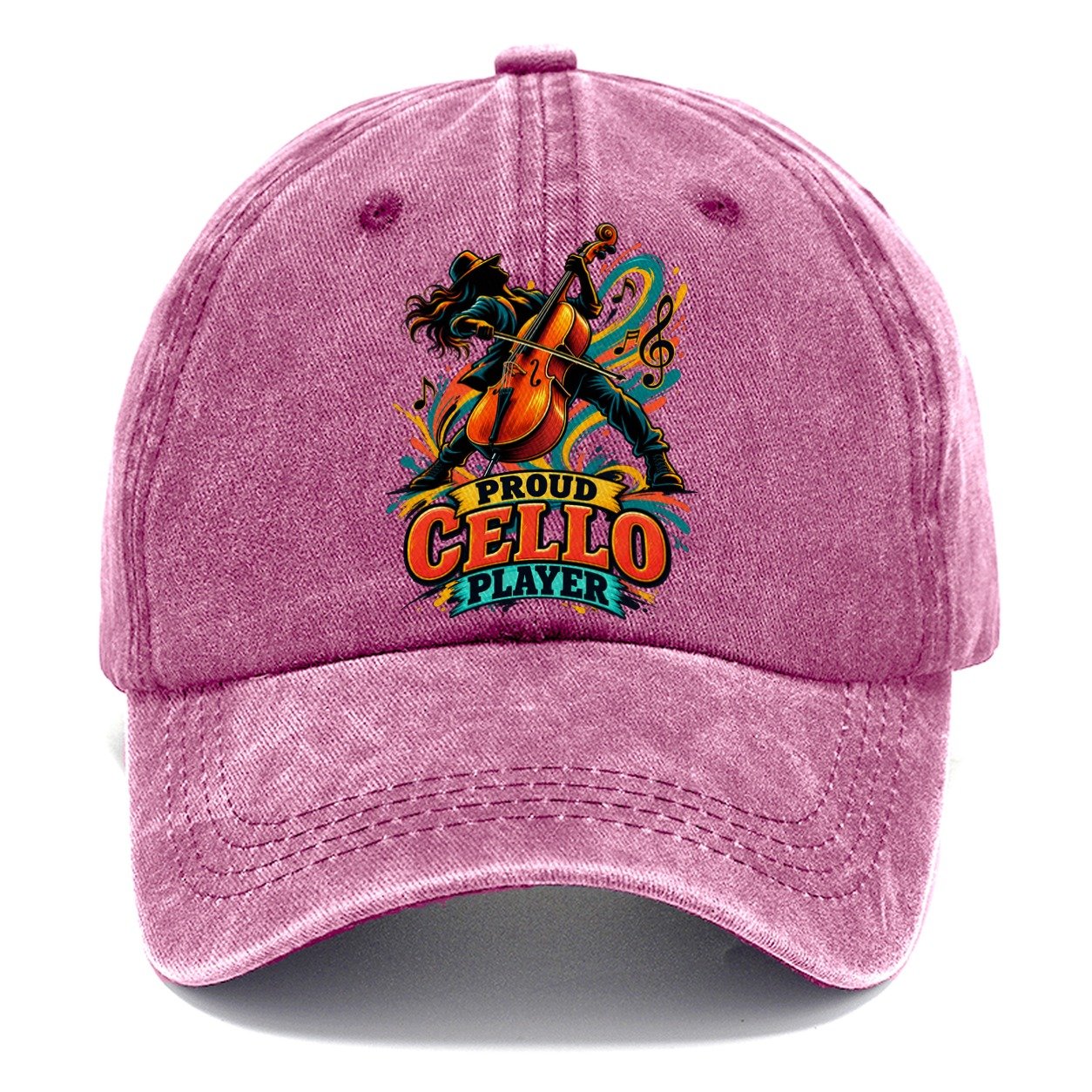Proud Cello Player Music Instruments Classic Cap – Dusty Rose