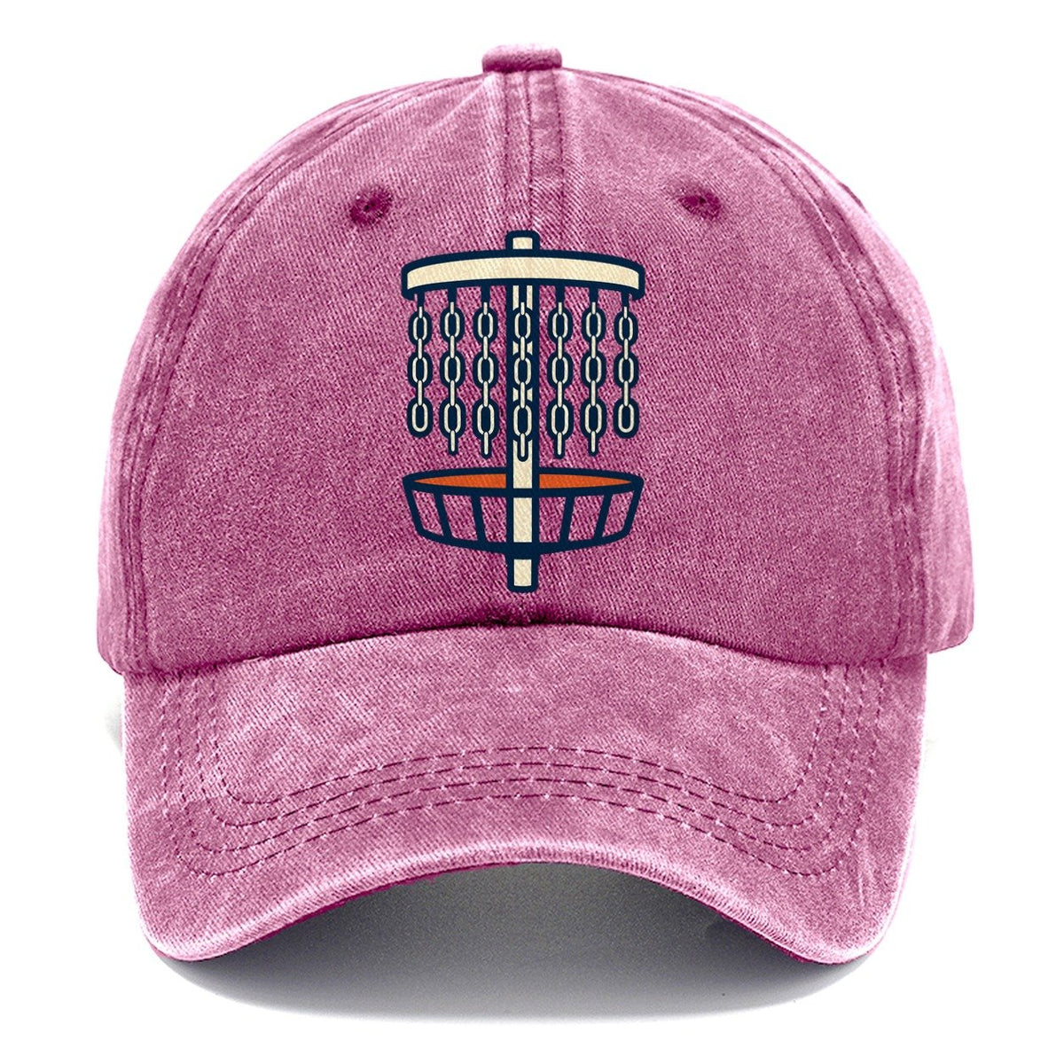 Chain Link Silhouette Disc Golf Classic Cap – Dusty Rose