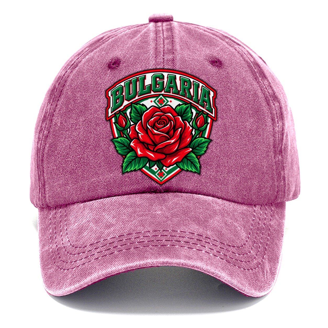 Bulgaria Retro Badge Country Logos Classic Cap – Dusty Rose