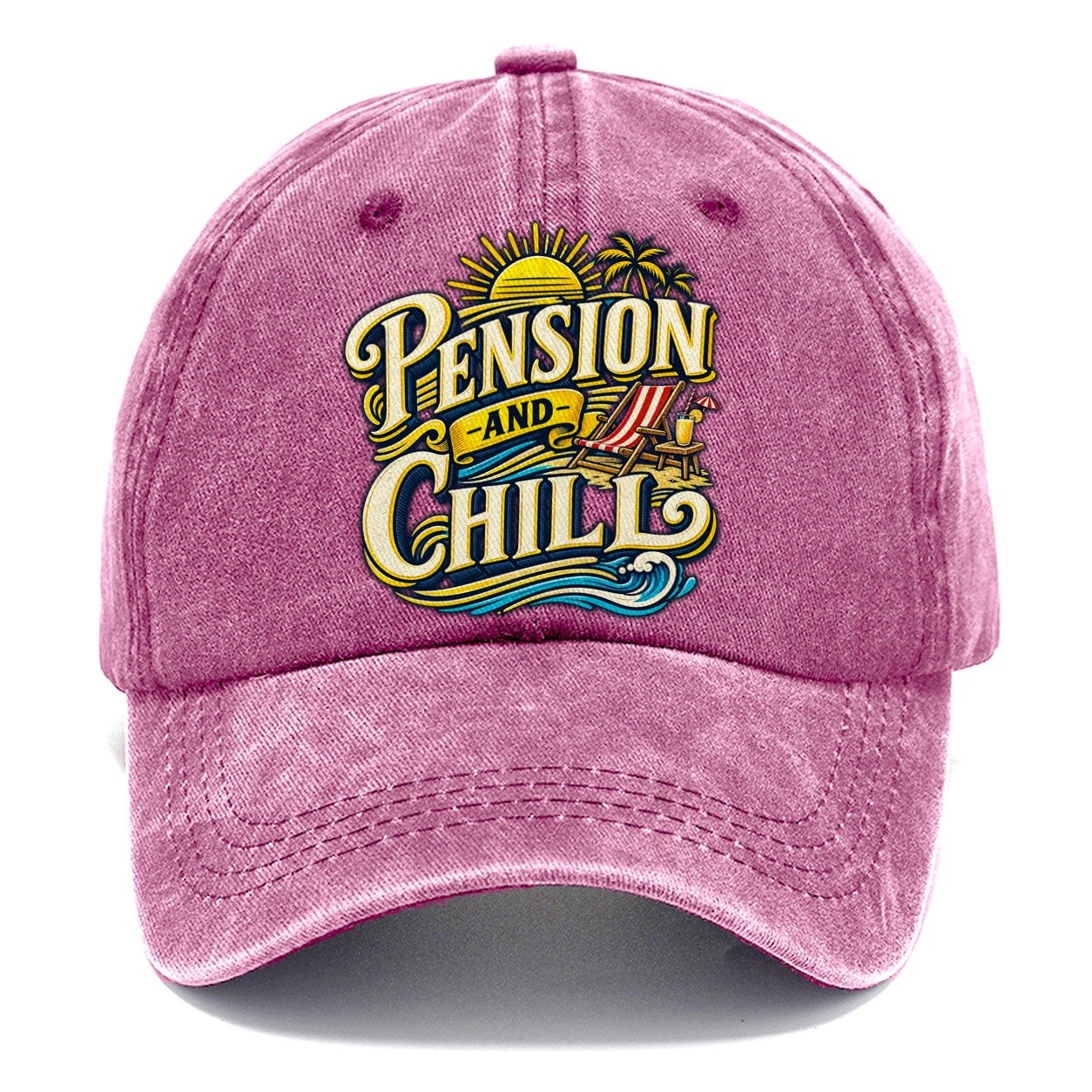 Pension And Chill Retired Living Classic Cap – Dusty Rose