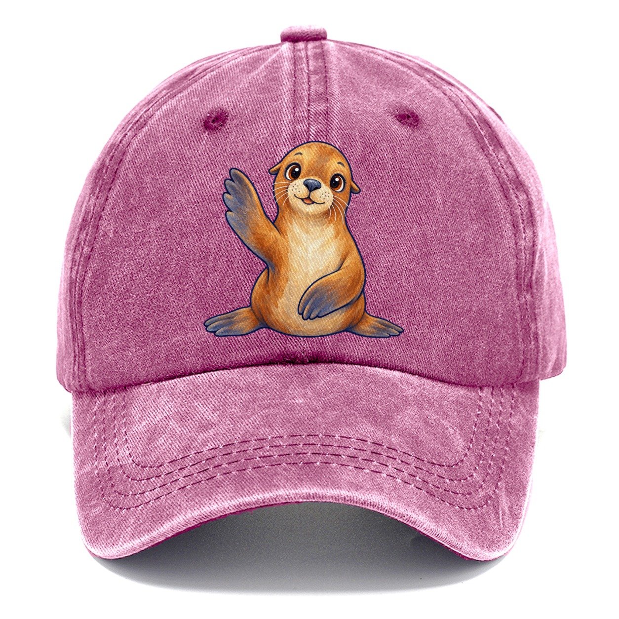 Sea Lion Front Flipper Wave Sea Sprite Classic Cap – Dusty Rose