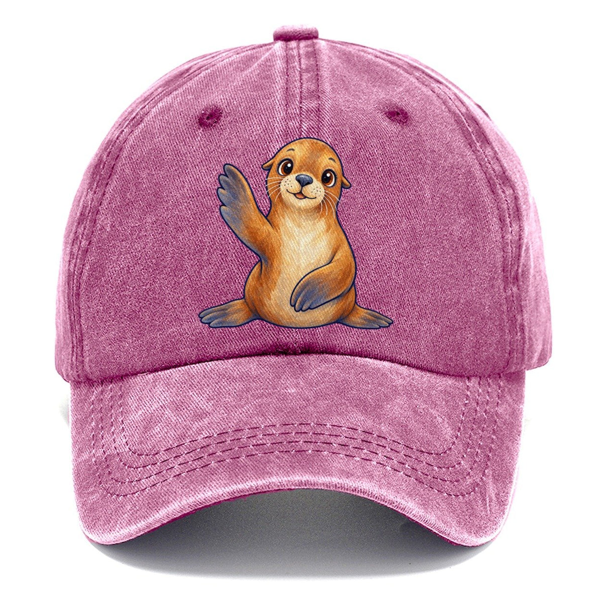 Sea Lion Front Flipper Wave Sea Sprite Classic Cap – Dusty Rose