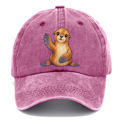 Sea Lion Front Flipper Wave Sea Sprite Classic Cap – Dusty Rose