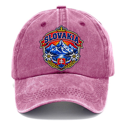 Slovakia Retro Badge Country Logos Classic Cap – Dusty Rose