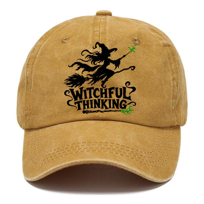 Witchful Thinking Slogan Witch Magic Classic Cap – Golden Harvest