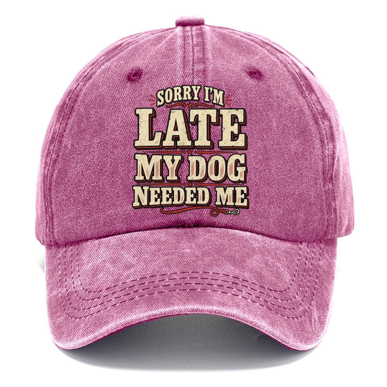 Sorry I M Late My Dog Needed Me American Wit Classic Cap – Dusty Rose