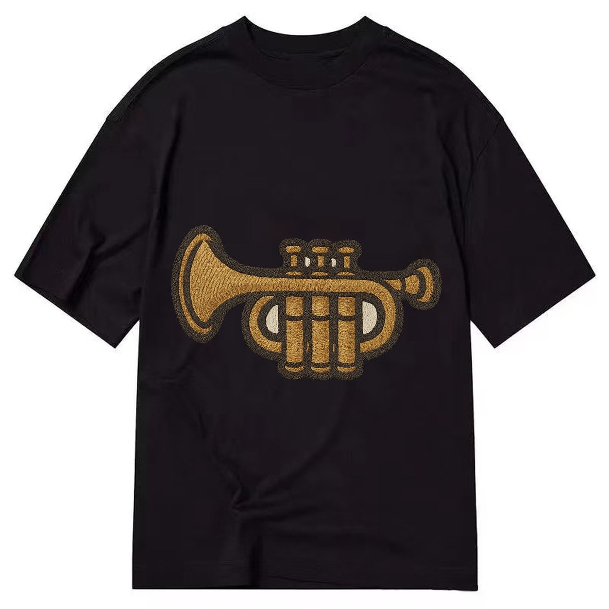 Trumpet Brass Trumpet With Valves And Mouthpiece Classic T-shirt – Black