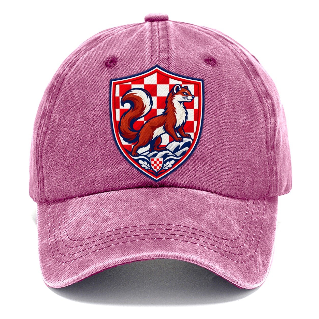 Croatia Minimal Emblem Country Logos Classic Cap – Dusty Rose