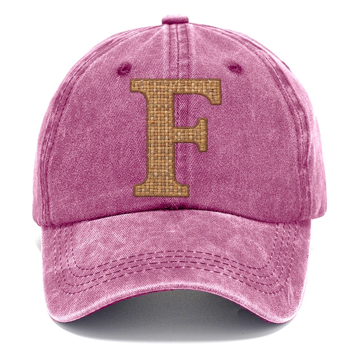 Woven Tweed F Monogram Classic Cap – Dusty Rose