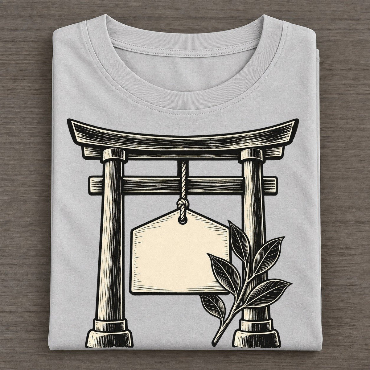 Shinto Ema Offering World Faiths Ink Figures Classic T-shirt – Grey