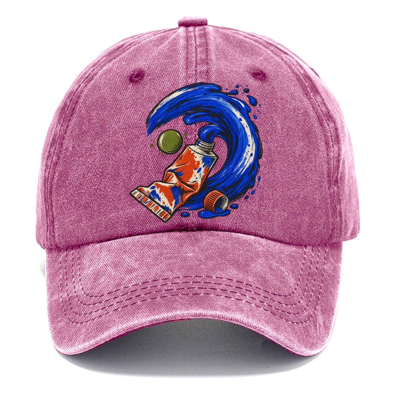 Cobalt Brush Wave Clay Color Makers Classic Cap – Dusty Rose
