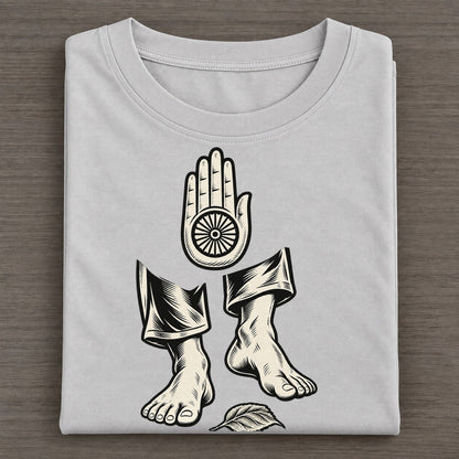 Jain Careful Walking World Faiths Ink Figures Classic T-shirt – Grey