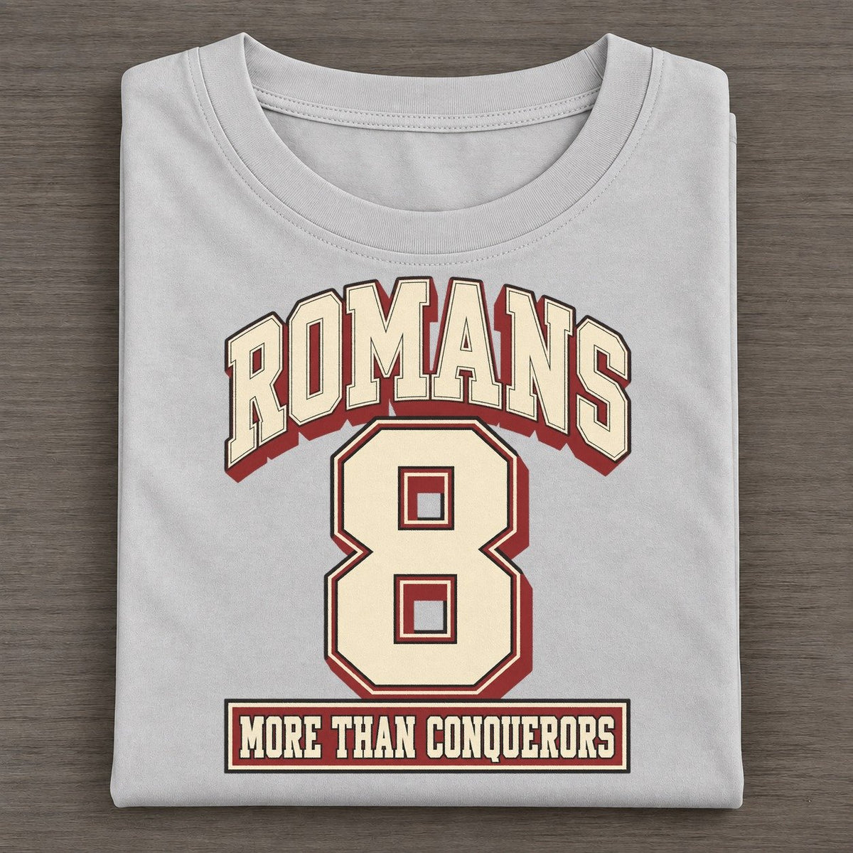 Romans 8 Varsity Chapel Varsity Classic T-shirt – Grey